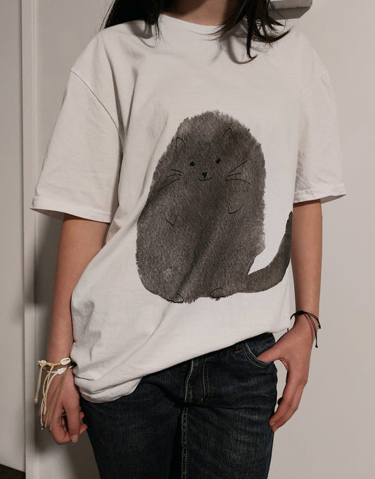 Fluffy Black Cat or Soot Sprite Wannabe T Shirt