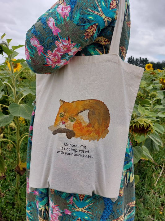 Monorail Cat Tote Bag